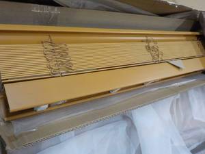 lot 73 image: Cordless Faux Wood Blind 33 wide