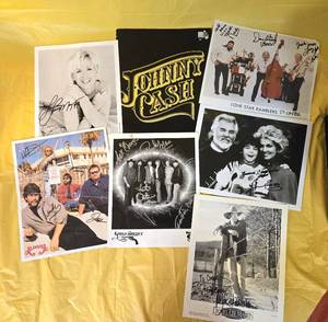 lot 159 image: Circa 1970 Johnny Cash 25 Year Story w Many Autographed CW Singer Pictures