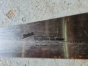 lot 233 image: Disston Model D-23 26 8 Point Crosscut Saw