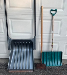 lot 204 image: Snow Is Coming  Snow Shovels & Ice Chisel