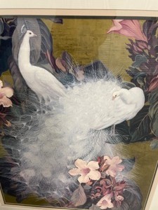 lot 120 image: White Peacocks Artwork