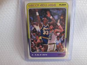 lot 28 image: 1988-89 Fleer Kareem Abdul-Jabbar C...