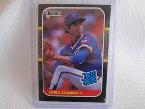 lot 50 image: 1987 Donruss Greg Maddux Rookie Car...
