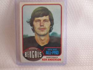 lot 63 image: 1976 Topps Ken Anderson Card...