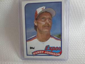lot 73 image: 1989 Topps Randy Johnson Rookie Car...