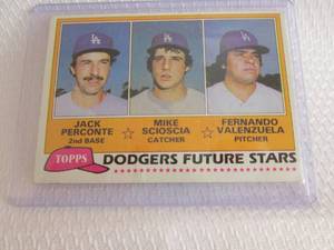 lot 92 image: 1981 Topps Fernando Valenzuela Rook...