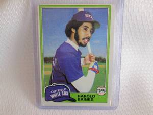lot 98 image: 1981 Topps Harold Baines Rookie Car...