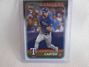lot 106 image: 2024 Topps Evan Carter Rookie Card...