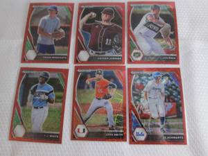 lot 107 image: 2021 Prizm Draft Picks Red Ice Priz...