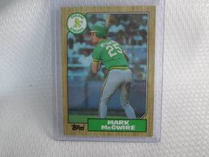 lot 134 image: 1987 Topps Mark McGwire Card...