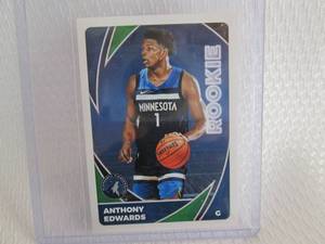 lot 163 image: 2021 Panini Anthony Edwards Sticks ...