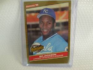 lot 178 image: 1986 Donruss Bo Jackson  Highlights...