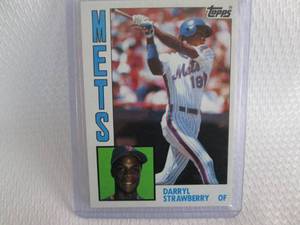 lot 181 image: 1984 Topps Darryl Strawberry Rookie...