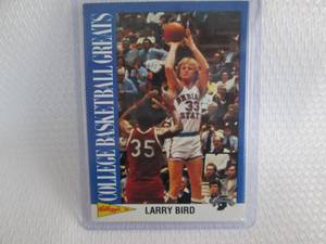 lot 185 image: 1992 Kelloggs Larry Bird Card...