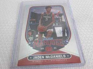 lot 202 image: 2020-21 Marquee Jaden McDaniels Roo...