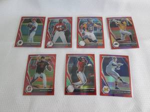 lot 240 image: 2021 Prizm Baseball Draft Picks Red...