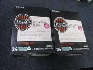 lot 338 image: 2- 24 Count Tullys Coffee Breakfas...