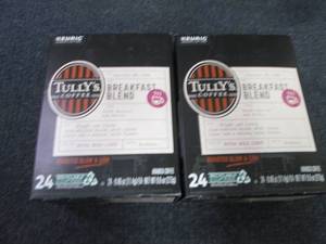 lot 340 image: 2- 24 Count Tullys Coffee Breakfas...