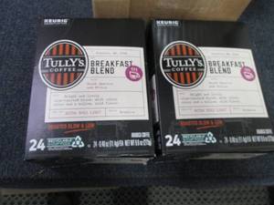 lot 343 image: 2- 24 Count Tullys Coffee Breakfas...
