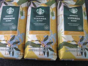 lot 348 image: 3- 16 oz Starbucks Veranda Blend Wh...