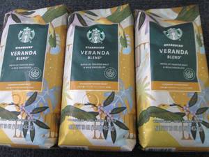 lot 350 image: 3- 16 oz Starbucks Veranda Blend Wh...