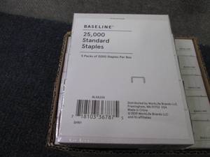lot 355 image: 4- 25,000 Baseline Standard Staples...