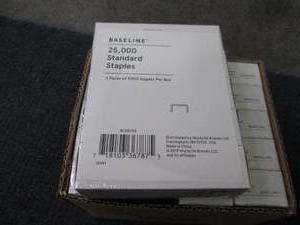lot 356 image: 4- 25,000 Baseline Standard Staples...