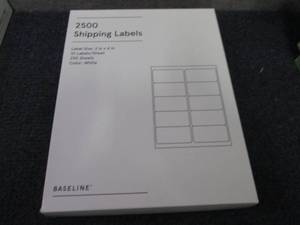 lot 394 image: Baseline LaserInkjet Blank Shippin...