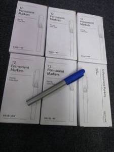 lot 396 image: 6 Baseline Permanent Markers, Fine ...