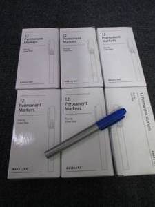 lot 397 image: 6 Baseline Permanent Markers, Fine ...
