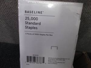 lot 403 image: 4- 25,000 Baseline Standard Staples...