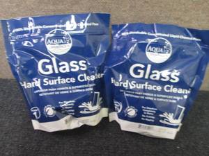 lot 422 image: 2- 100ct Aqua Chem Pacs Glass Hard ...
