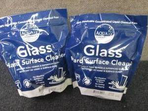 lot 424 image: 2- 100ct Aqua Chem Pacs Glass Hard ...
