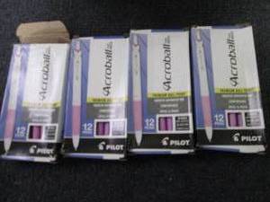 lot 432 image: 4- 12 pks Pilot Acroball Black Prem...