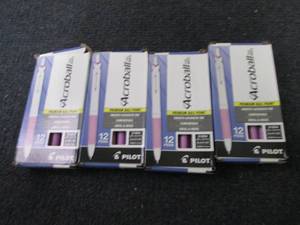lot 433 image: 4- 12 pks Pilot Acroball Black Prem...