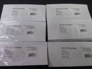 lot 435 image: 6 pks Baseline Gummed #10 Business ...