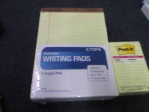 lot 454 image: Legal Pads, Post It Note Pads...