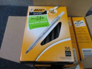 lot 469 image: 4- 36 pk Bic Round Stic Pens...