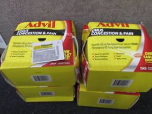 lot 471 image: 4- 50 ct Advil Sinus Congestion & P...