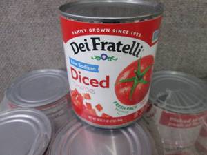 lot 605 image: 12- 28 oz Dei Fratelli Low Sodium D...