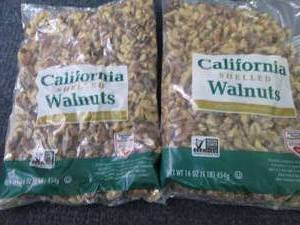 lot 616 image: 2- 16 oz Bags California Shelled Wa...