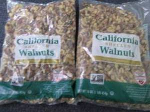 lot 623 image: 2- 16 oz Bags California Shelled Wa...