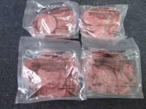 lot 631 image: 4- 8 oz pks Uncured Hard Salami...