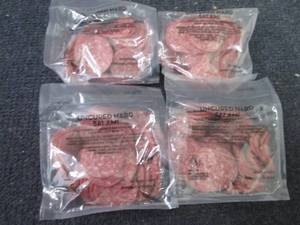 lot 633 image: 4- 8 oz pks Uncured Hard Salami...
