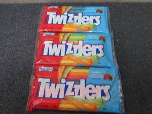lot 654 image: 3- 12.4 oz Rainbow Twizzlers...