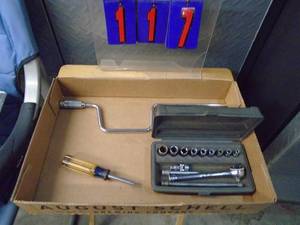 Craftsman 14 socket set with hand driver & speed wrench. As shown.