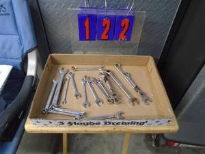 Flat of combo wrenches. Some usa. As shown.