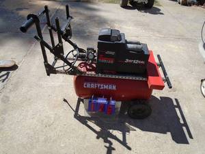 Craftsman air compressor. 3 hp. 12 gallon. Used condition. Tested & works. As shown.