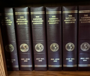 lot 35 image: Collection of Bound National Geographic Magazines