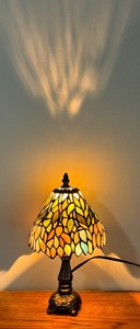 lot 13 image: Petite Stained Glass Boudoir Lamp